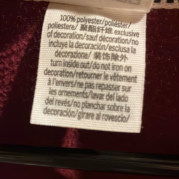 PINK size small burgundy wine fleece quarter zip - Picture 6 of 6